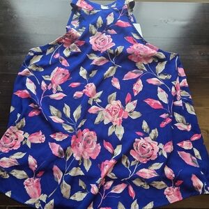 Fsl Apparel Womens Floral Halter Blouse Top NWT